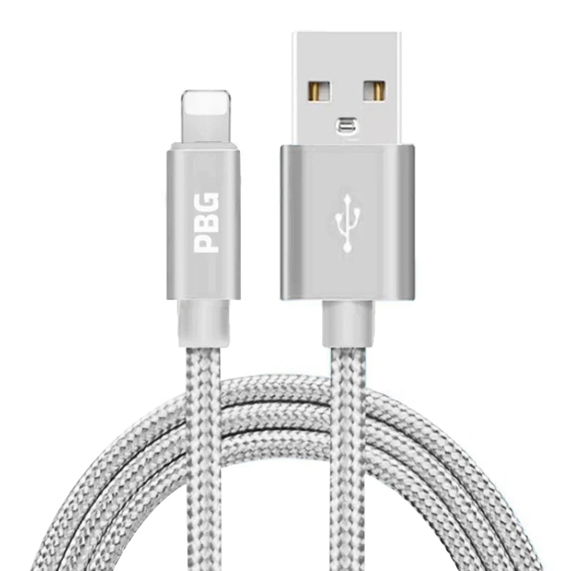 PBG XL 10Ft. Lightning Cable's Nylon Woven Protection Pick A Best For Sale