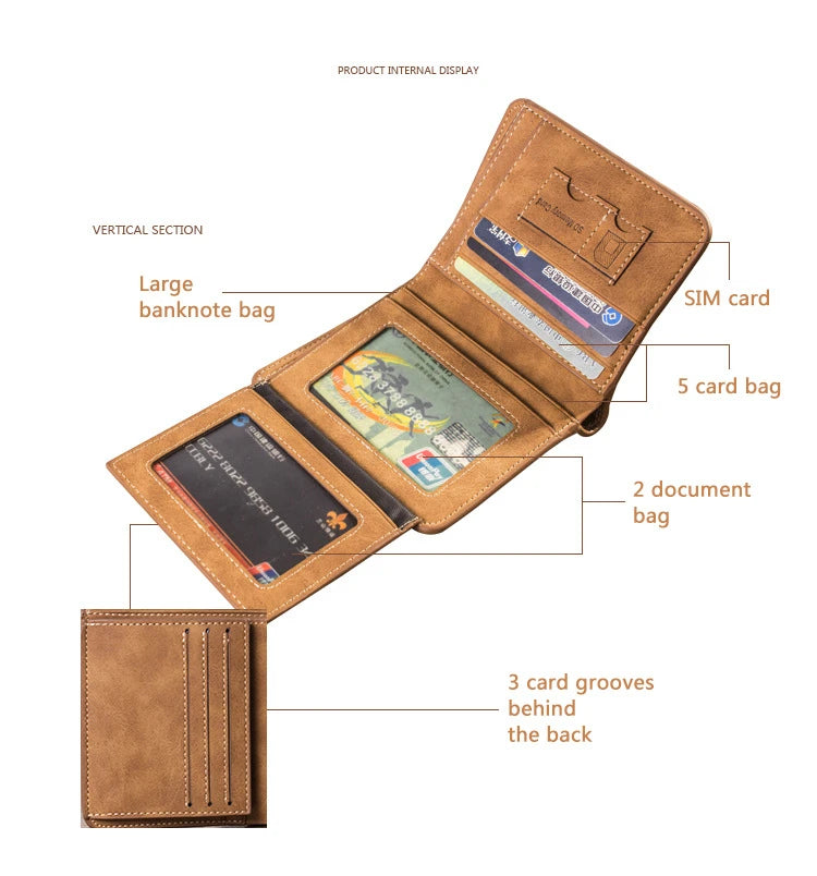 Retro Leather Card Holder for Men Cheap Shop