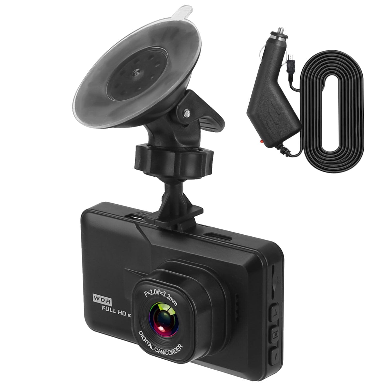 1080P Car DVR 3 Camera Dash Cam with 100° Angle Loop Recording Motion Detection Free Shipping Fashionable