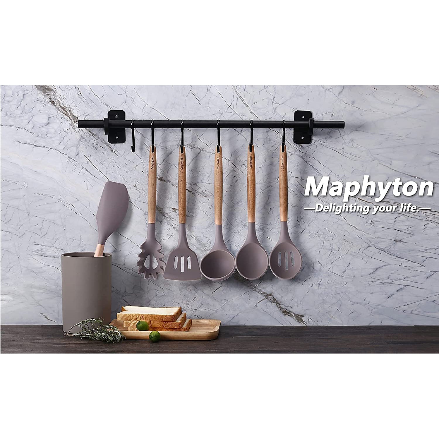 6-Piece: Maphyton Nonstick Silicone Cooking Utensils Set Free Shipping Cheap Pice