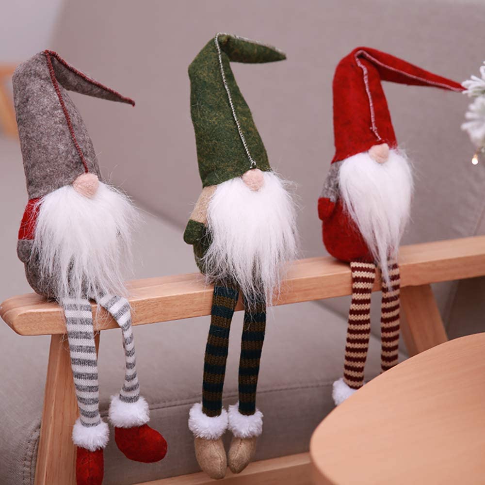 3 Piece: Handmade Sitting Long-Legged Christmas Elf Bottle Decoration Set Marketable