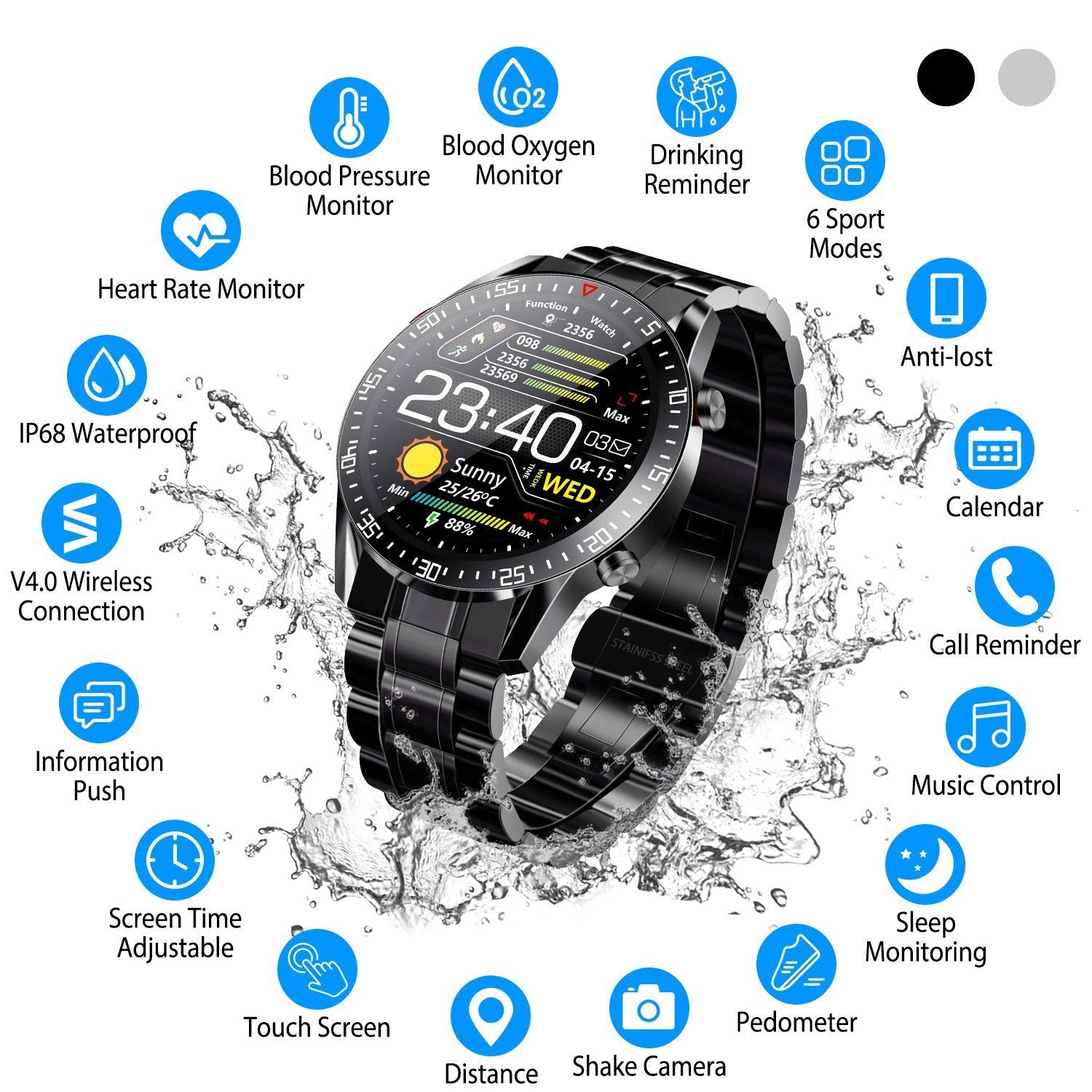 Wireless Smartwatch Fitness Tracker IP68 Waterproof Sport Bracelet The Cheapest For Sale