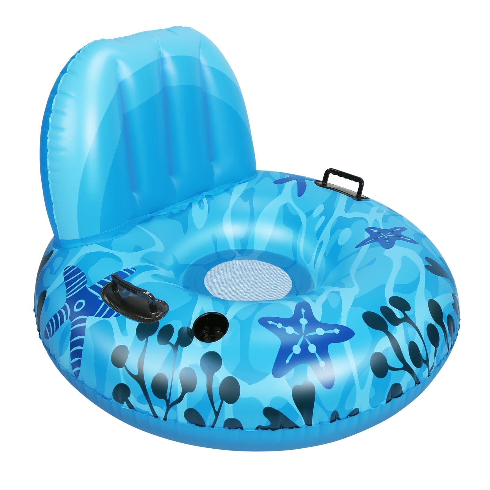 Inflatable Lounger Pool Float with Rubber Handle and Drink Holder Sale Authentic