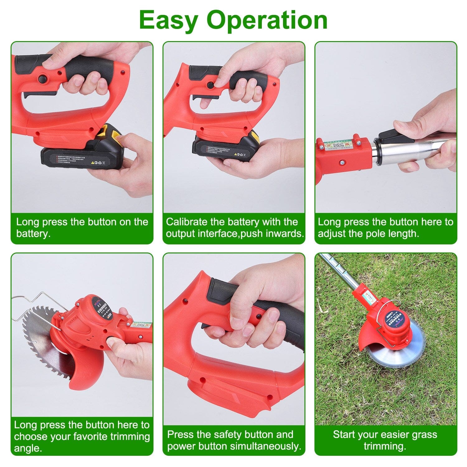 Rechargeable Electric Cordless Grass Trimmer with Alloy Saw Blade Free Shipping 2025