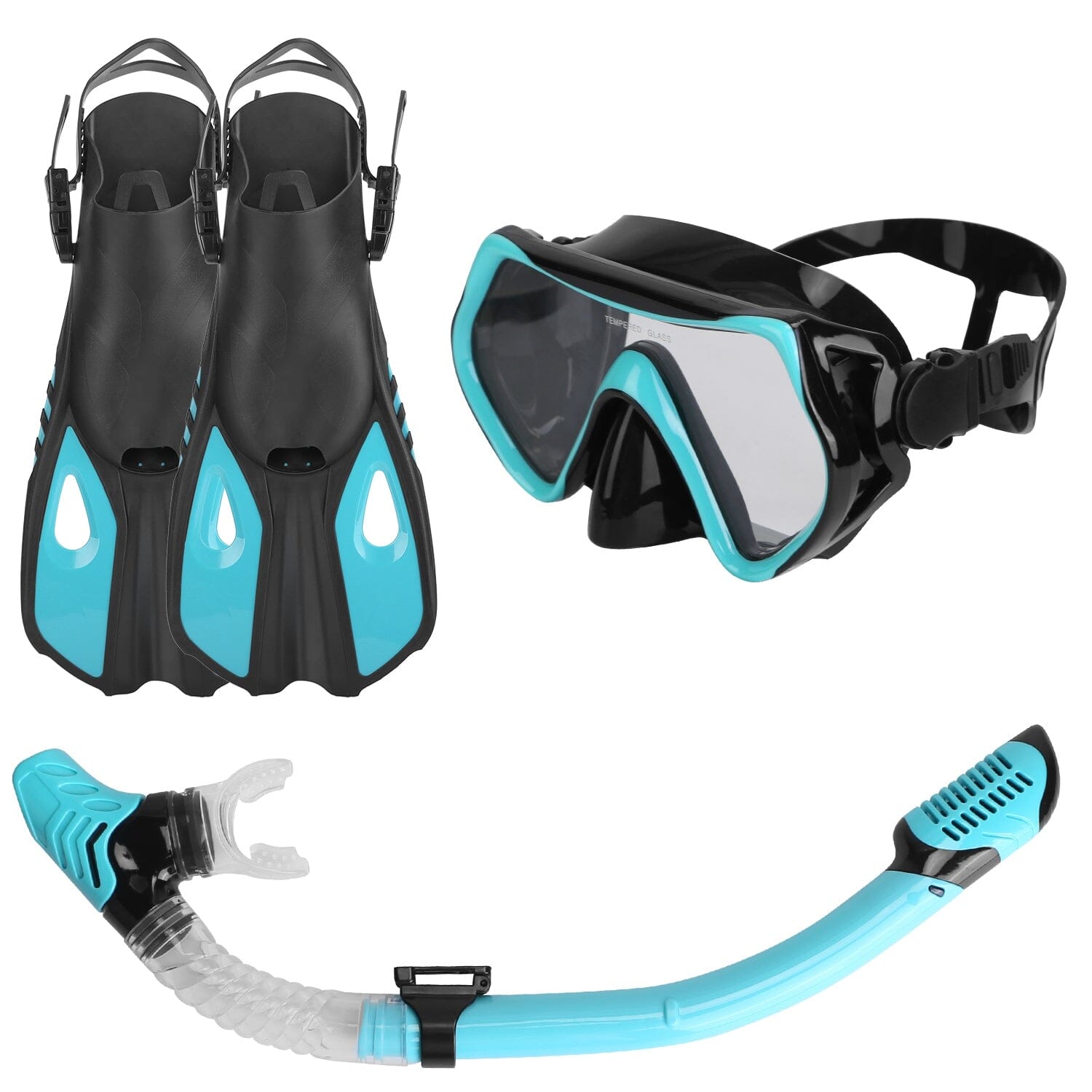 Snorkling Gear Mask Fin Set with Adjustable Swim Fins Cheap Sale Comfortable