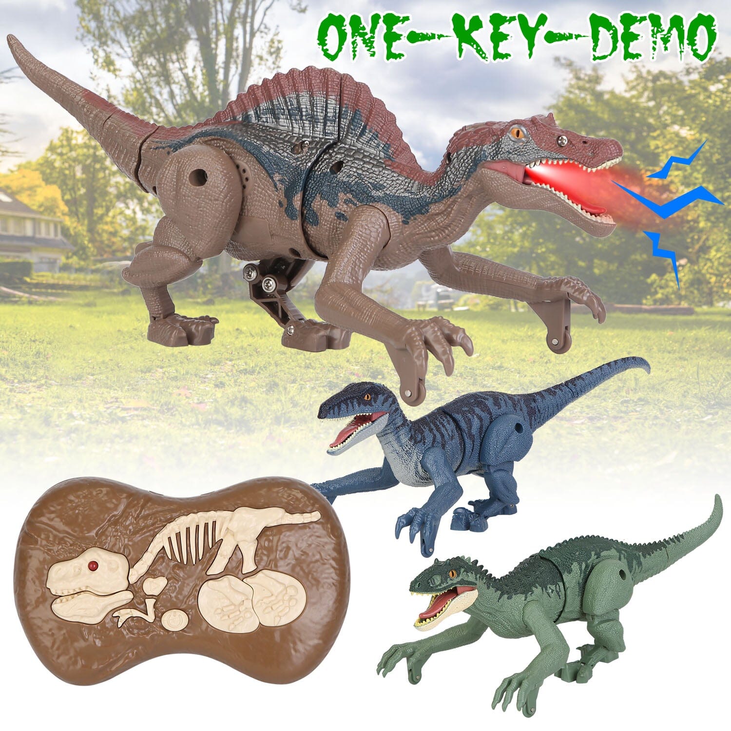 Remote Control Dinosaur with 3D Eye Roaring Sounds for 3-12 Years Old Fashion Style Online