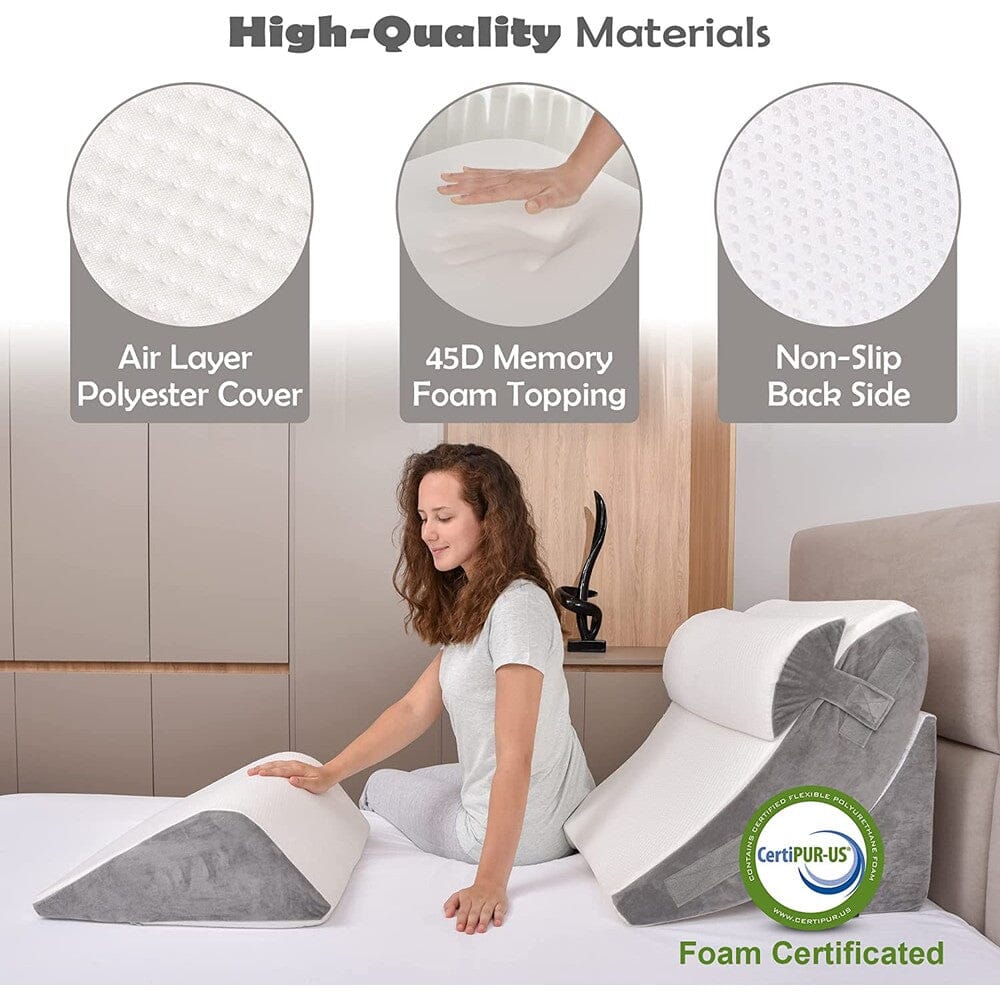 4-Piece: Orthopedic Wedge Pillow Set Cheap Get To Buy