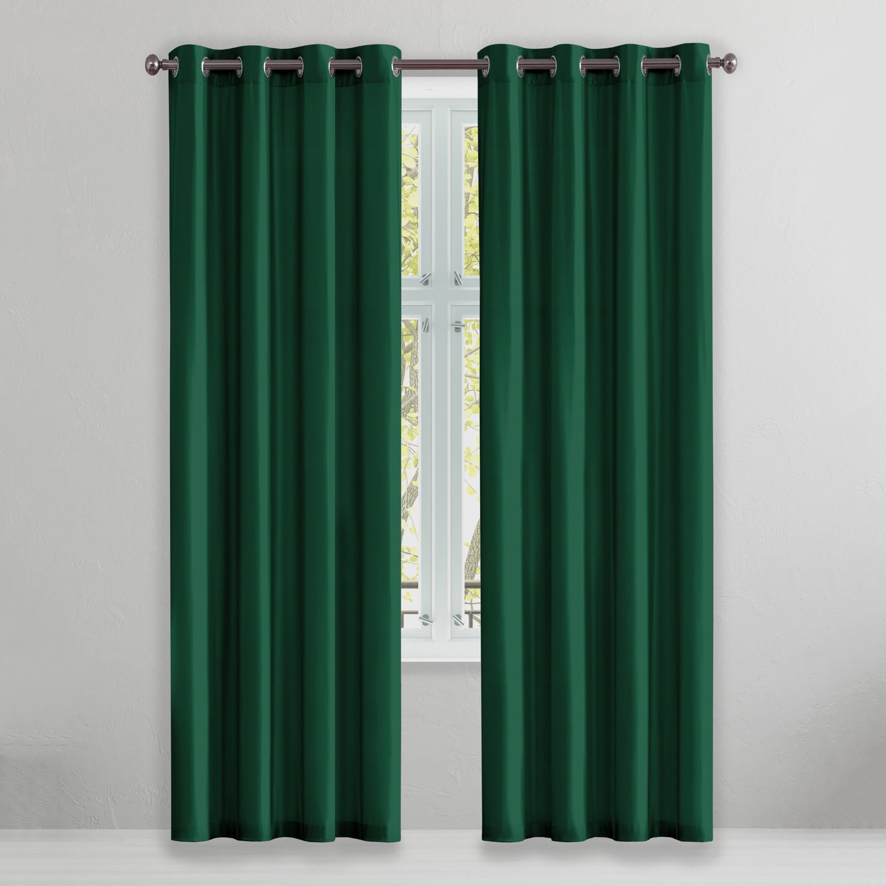 2-Piece Set: Solid Blackout Thermal Window Curtain Pair Panel Free Shipping 100% Original