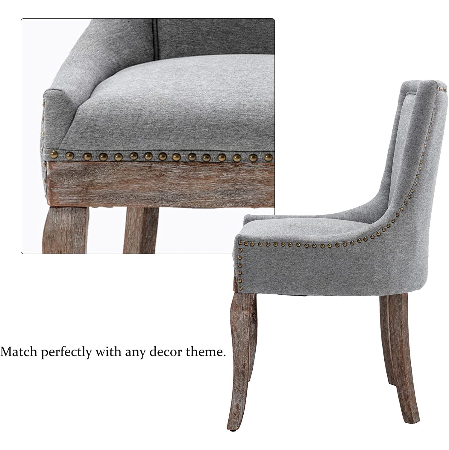 2-Pack: Fabric Upholstered Side Chairs Set Sale Finishline