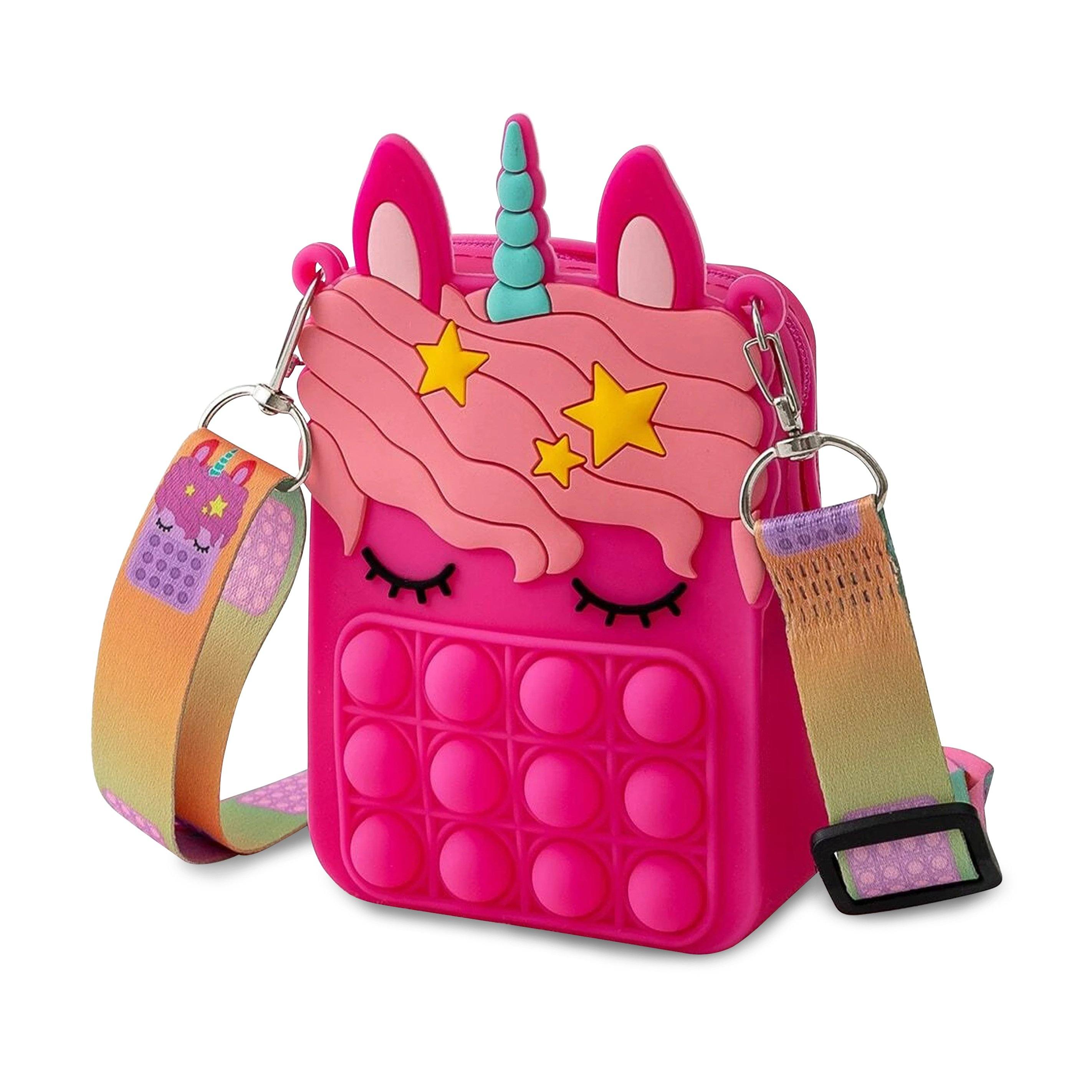 Unicorn Pop-it Bubble Fidget Handbag for Kids Genuine For Sale