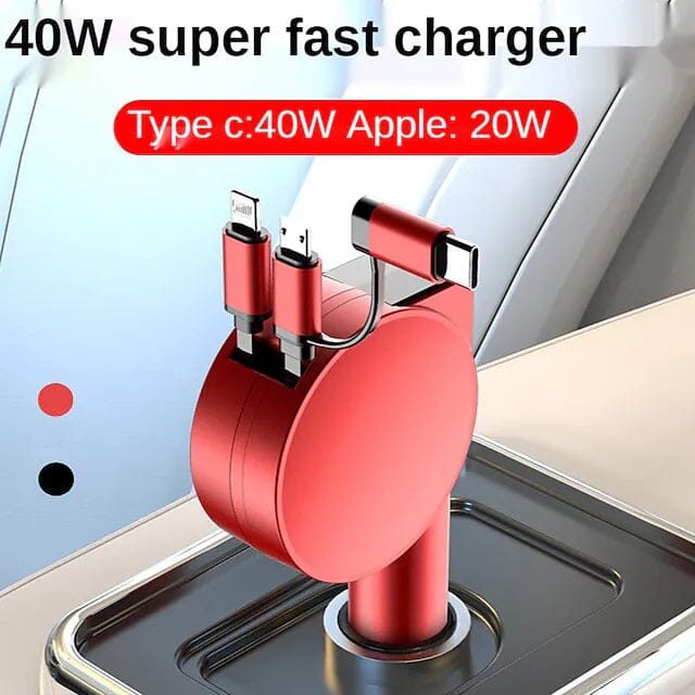 3-in-1 Retractable Car Phone Charger Clearance Get Authentic