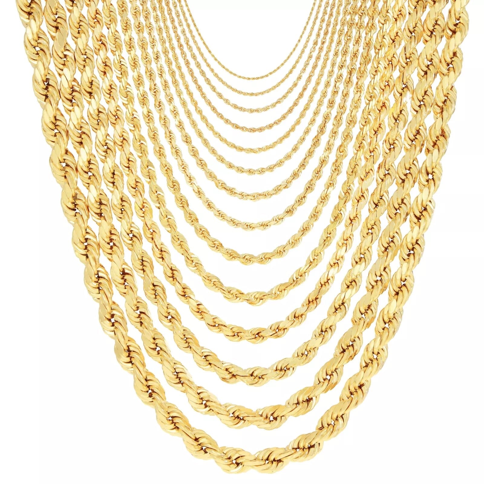 Rope Chain in Yellow Gold - 4mm Sale 100% Authentic