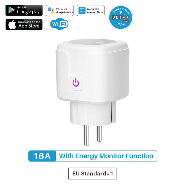 Smart Plug WiFi Socket Power Monitor Timing Function Tuya SmartLife APP Control Works With Alexa Google Assistant Cheap Footlocker Finishline