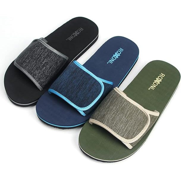 Roxoni Boys and Men's Open Toe Slipper Sandals for Indoor/Outdoor Fashion Father and Son Matching Slippers 100% Guaranteed