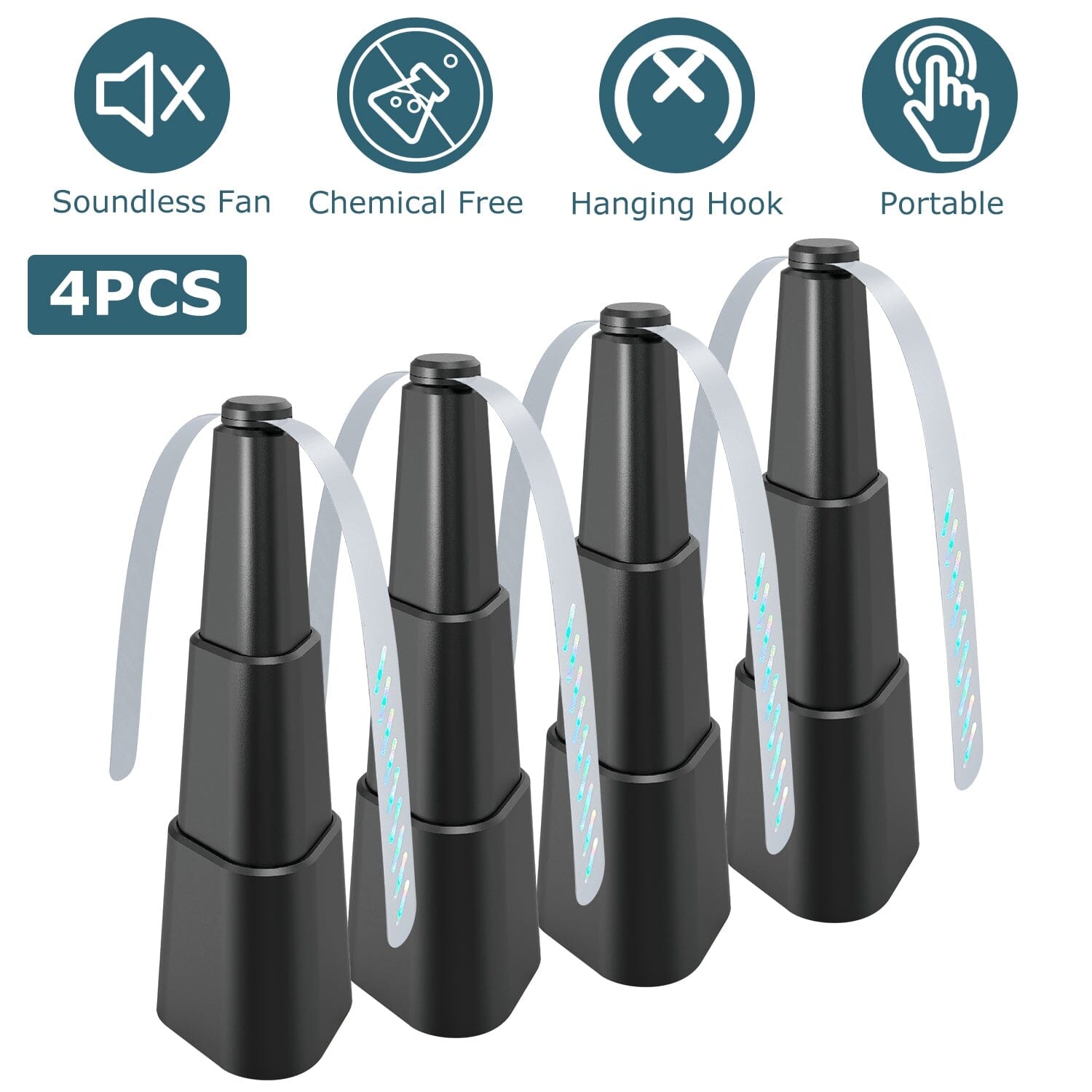 4-Pieces: Fly Repellent Fan Table Top Battery Powered Bug Deterrent Cheap Get Authentic