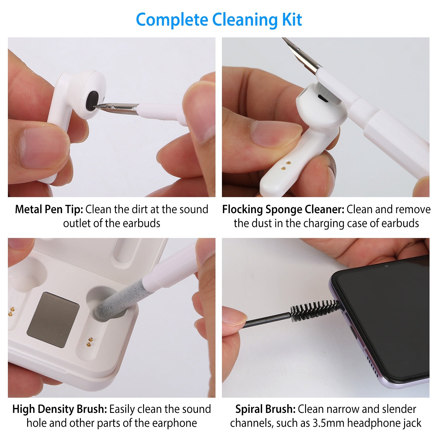 Cleaning Kit For Airpods, Charging Case, Camera, Phone Cleaner Pen Long and Short Fluff Brush Buy Cheap Reliable