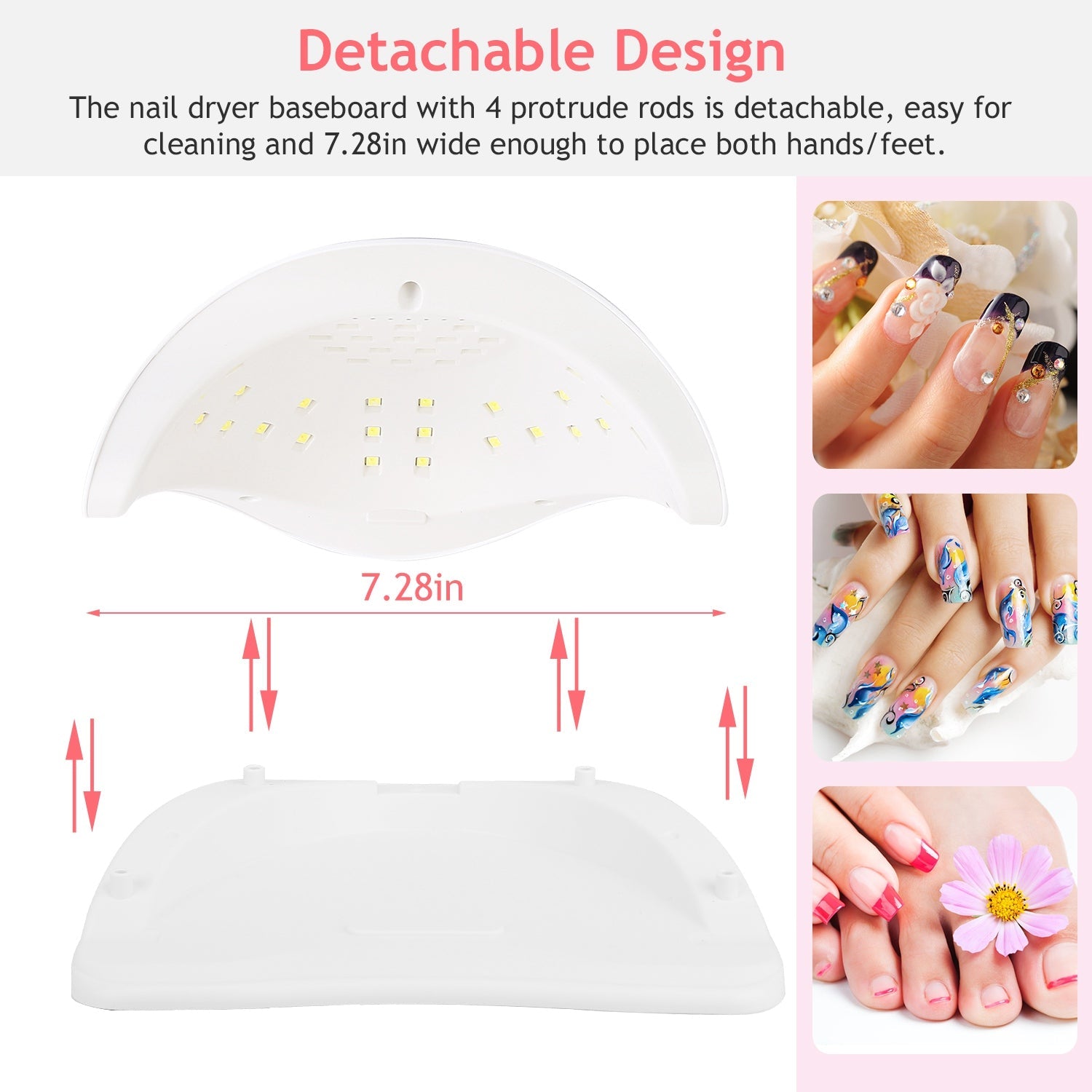 220W UV LED Nail Lamp Gel Polish Dryer Visit New