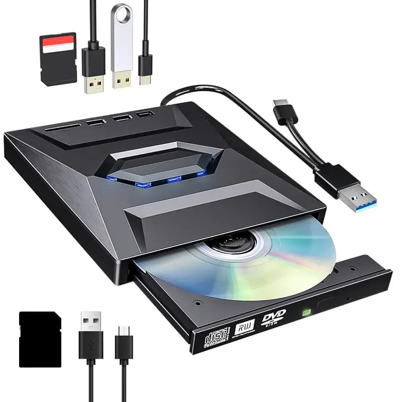 6-in-1 Portable USB 3.0 Ultra-Thin External DVD Recorder Drive Sale Cost