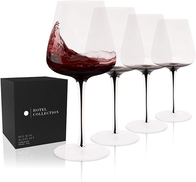 Hotel Collection Smoke Stem Red Wine Glasses  | 4 Glasses Buy Cheap Genuine