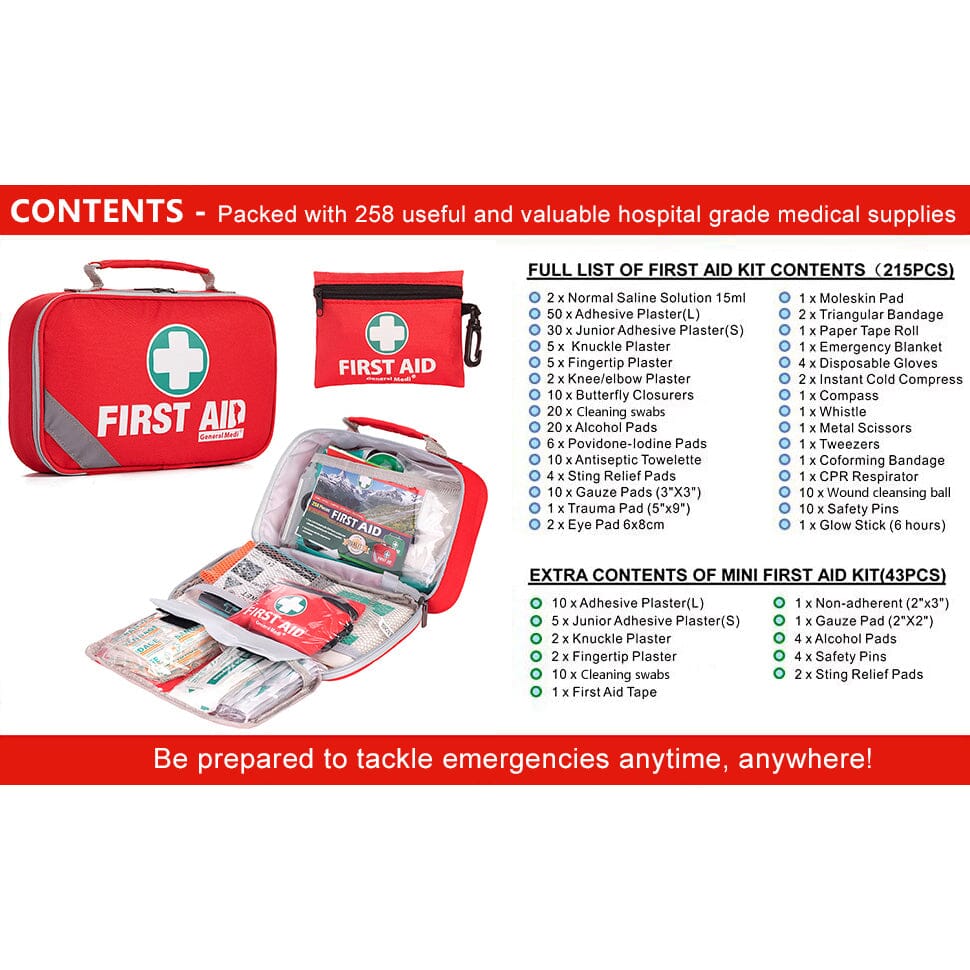 258-Pieces: First Aid Kit Sale Online Cheap