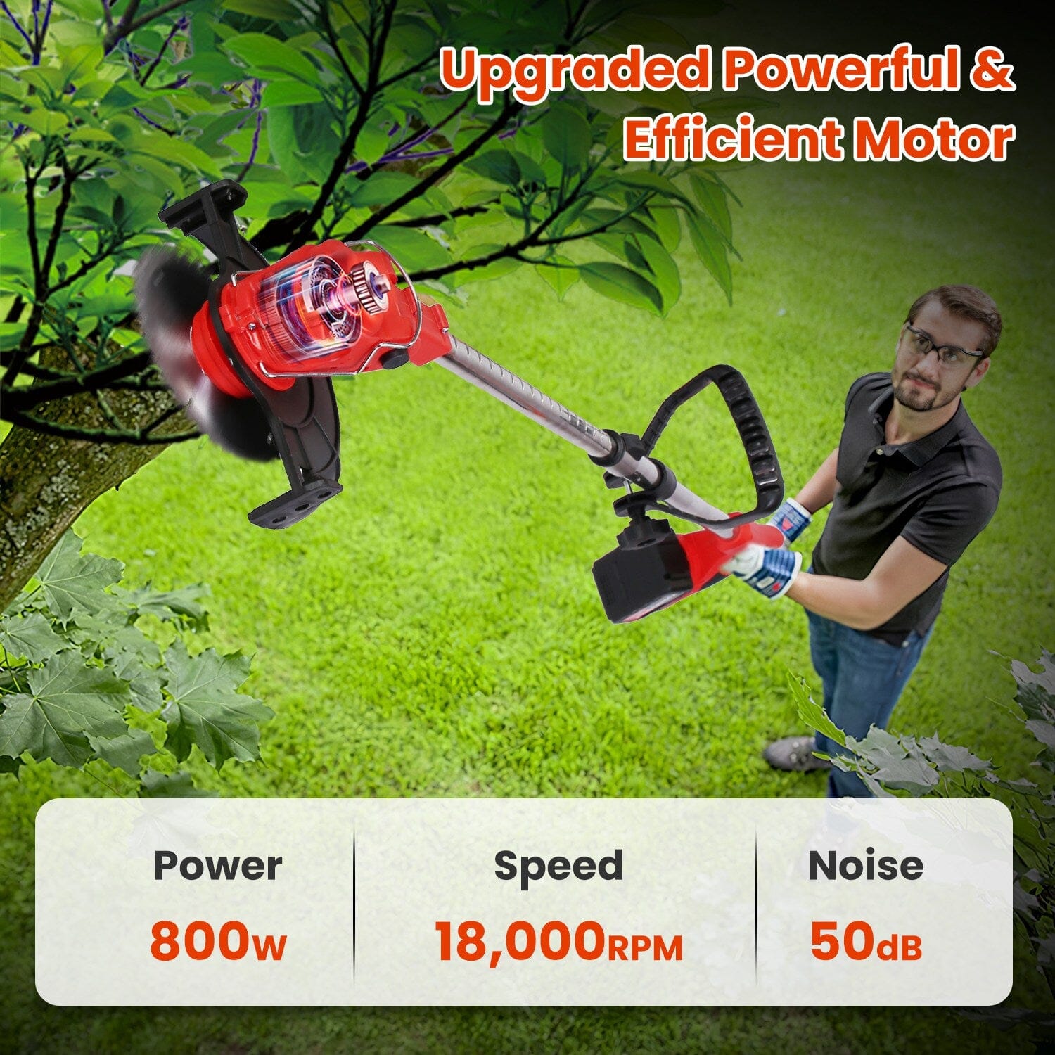 3-in-1 Electric Cordless Grass Wacker Battery Powered Grass Trimmer with Wheels Adjustable Head with 2-Pieces 2500mAh Batteries Really Cheap Shoes Online