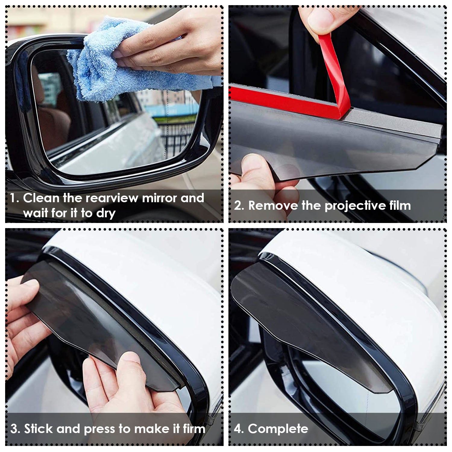 2-Piece: Car Side Mirror Rain Guard Sale Browse