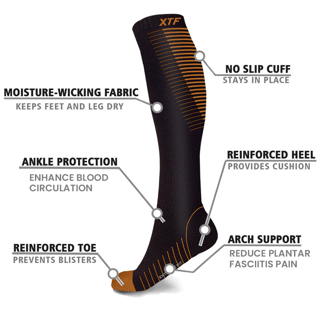 12-Pairs: Athletic Graduated Knee-High Compression Socks Shop Sale Online