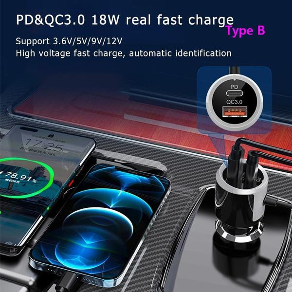 PD18W and QC3.0 Bluetooth 5.0 Car Radio Adapter Dual Fast Charging Port Wireless FM Audio Hands Free Car Kit Receiver Discount Manchester