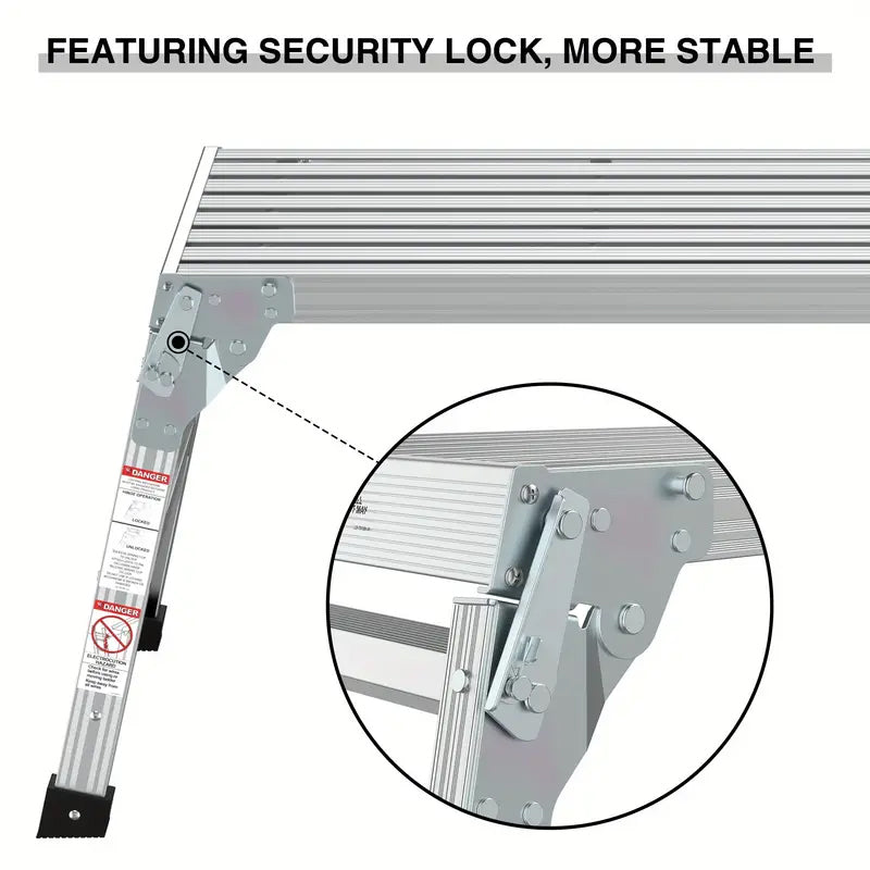 Portable Bench Folding Ladder Stool with Non-Slip Design Clearance With Credit Card