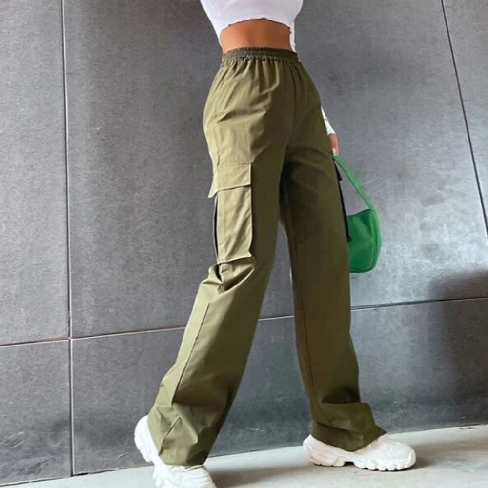 Women's Chinos Cargo Mid Waist Pants Shop For Cheap Online