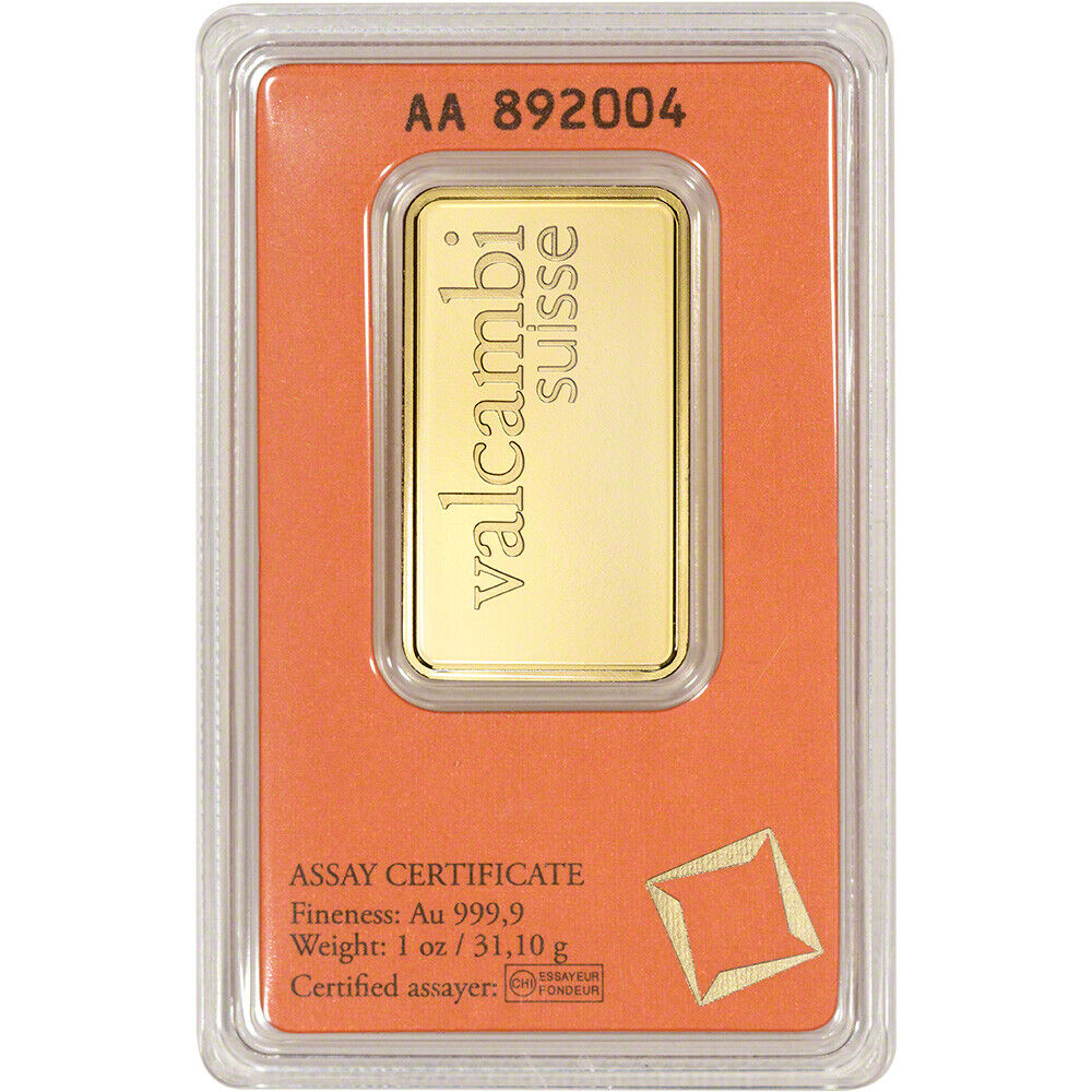 1 oz. Gold Bar Valcambi Suisse 999.9 Fine in Assay Low Pice Fee Shipping Cheap Online