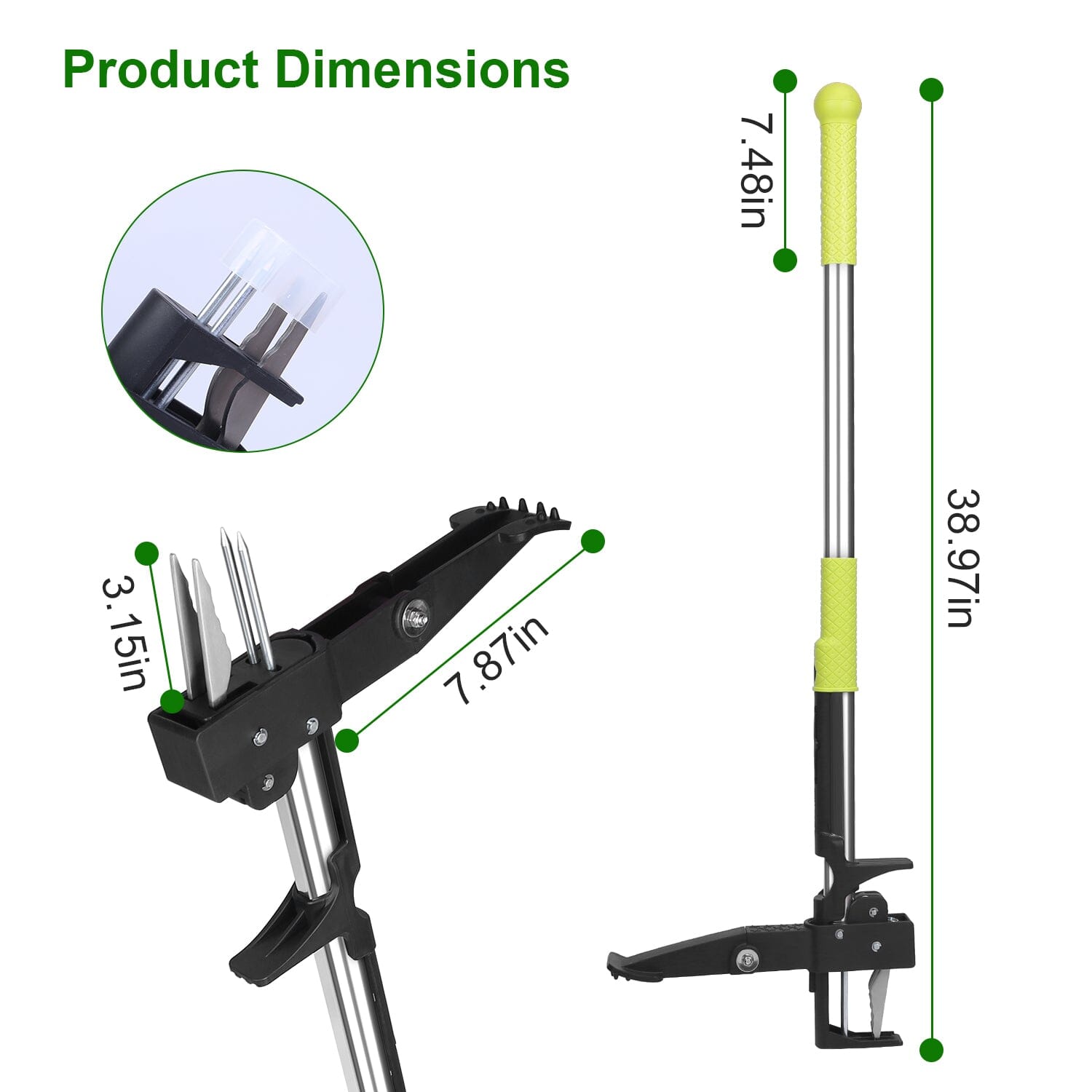 Standup Aluminum Weed Puller with 4 Claws Outlet Footaction