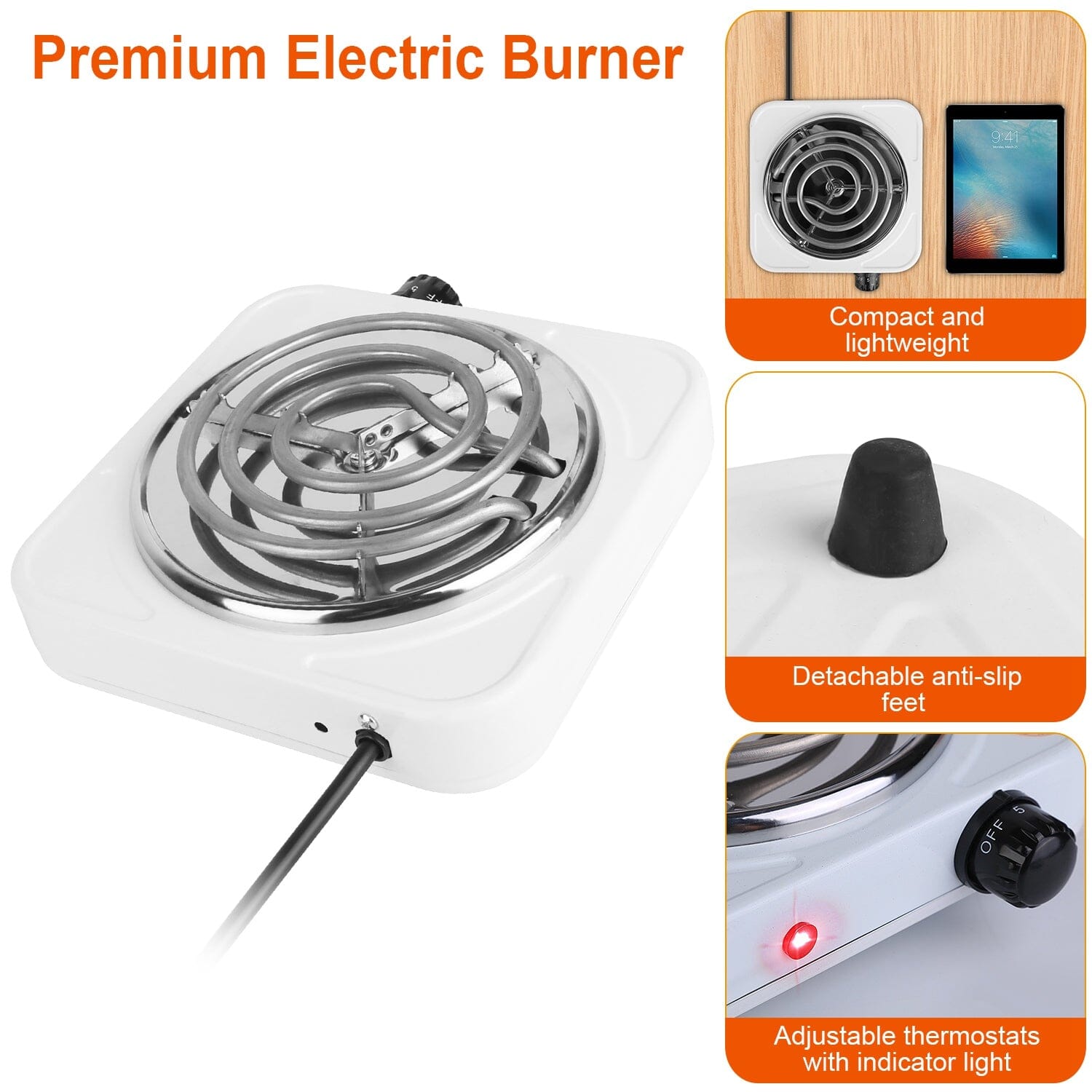 Portable Coil Heating Hot Plate Stove Countertop Manchester Great Sale Online