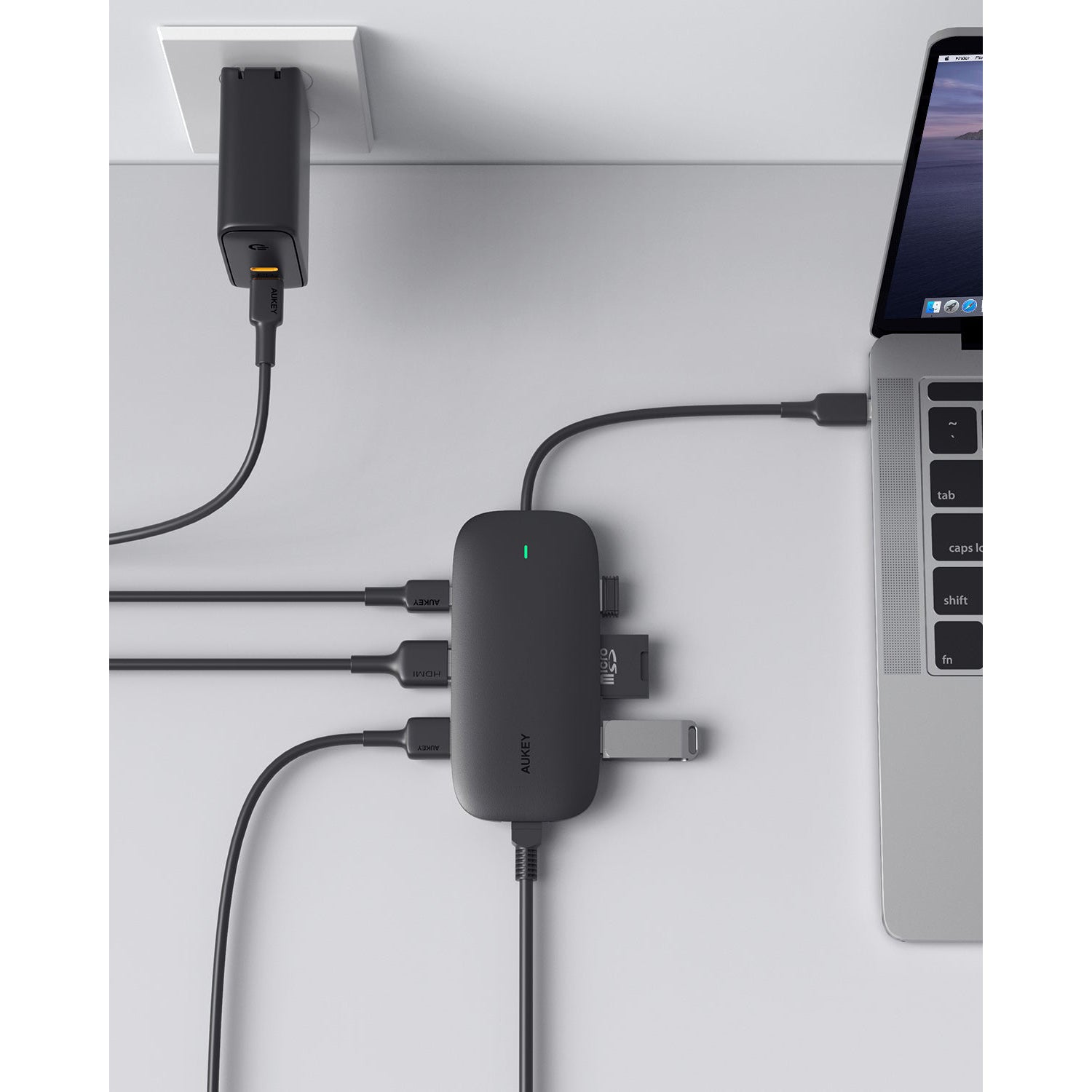 AUKEY CBC71 8 in 1 USB C Hub with Ethernet Port Buy Cheap 100% Original