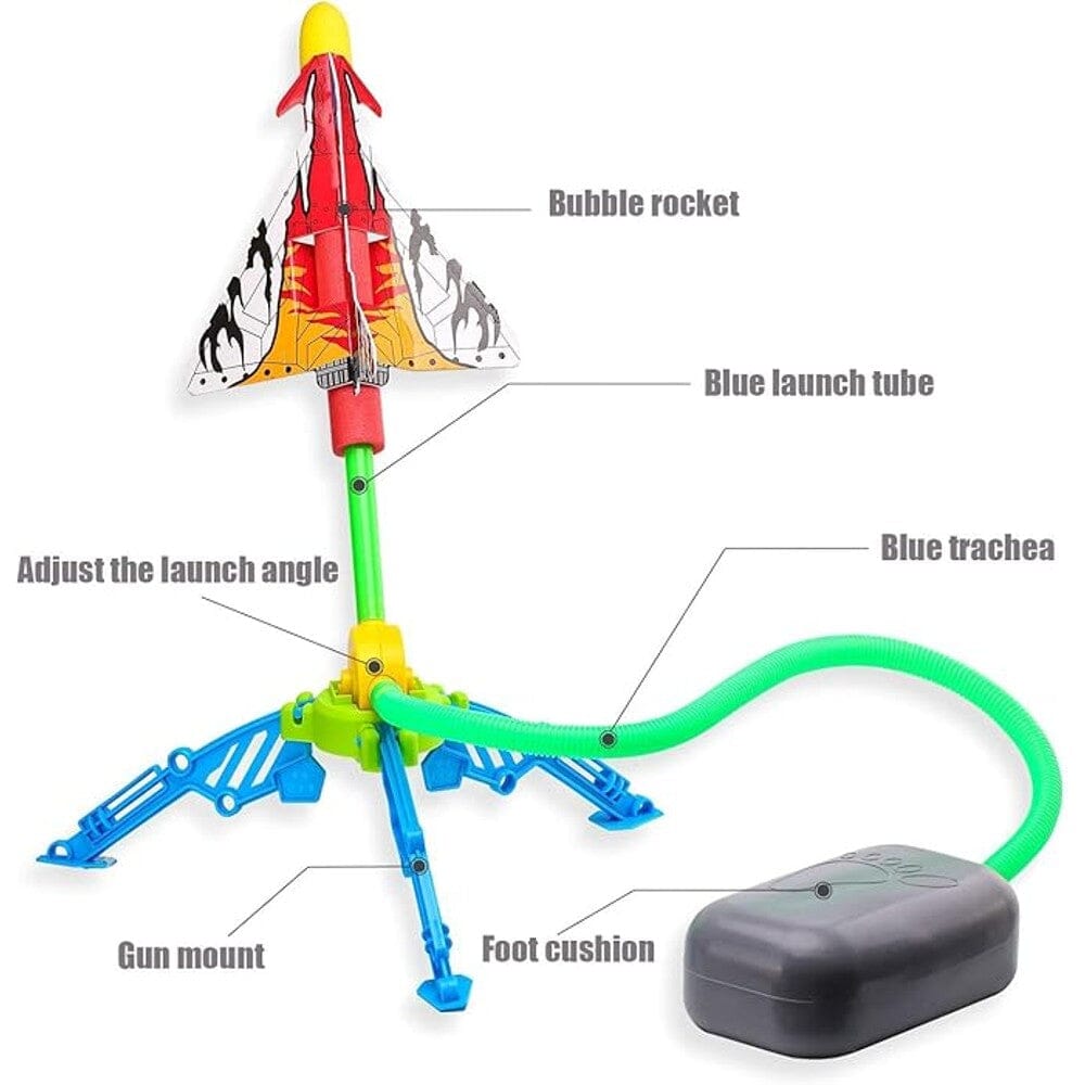 Toy Rocket Launcher 5 LED Foam Rockets + 1 Airplane Outlet Nicekicks