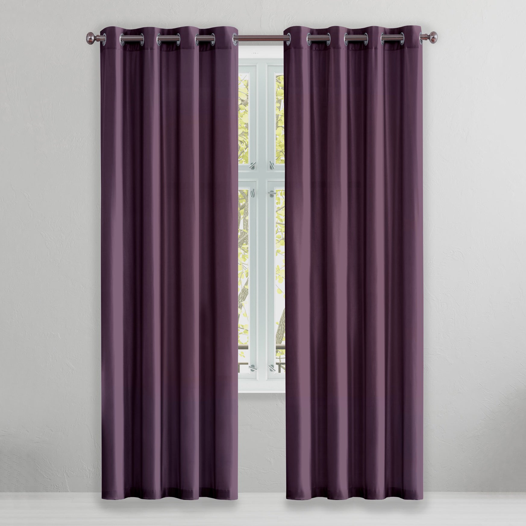 2-Piece Set: Solid Blackout Thermal Window Curtain Pair Panel Free Shipping 100% Original