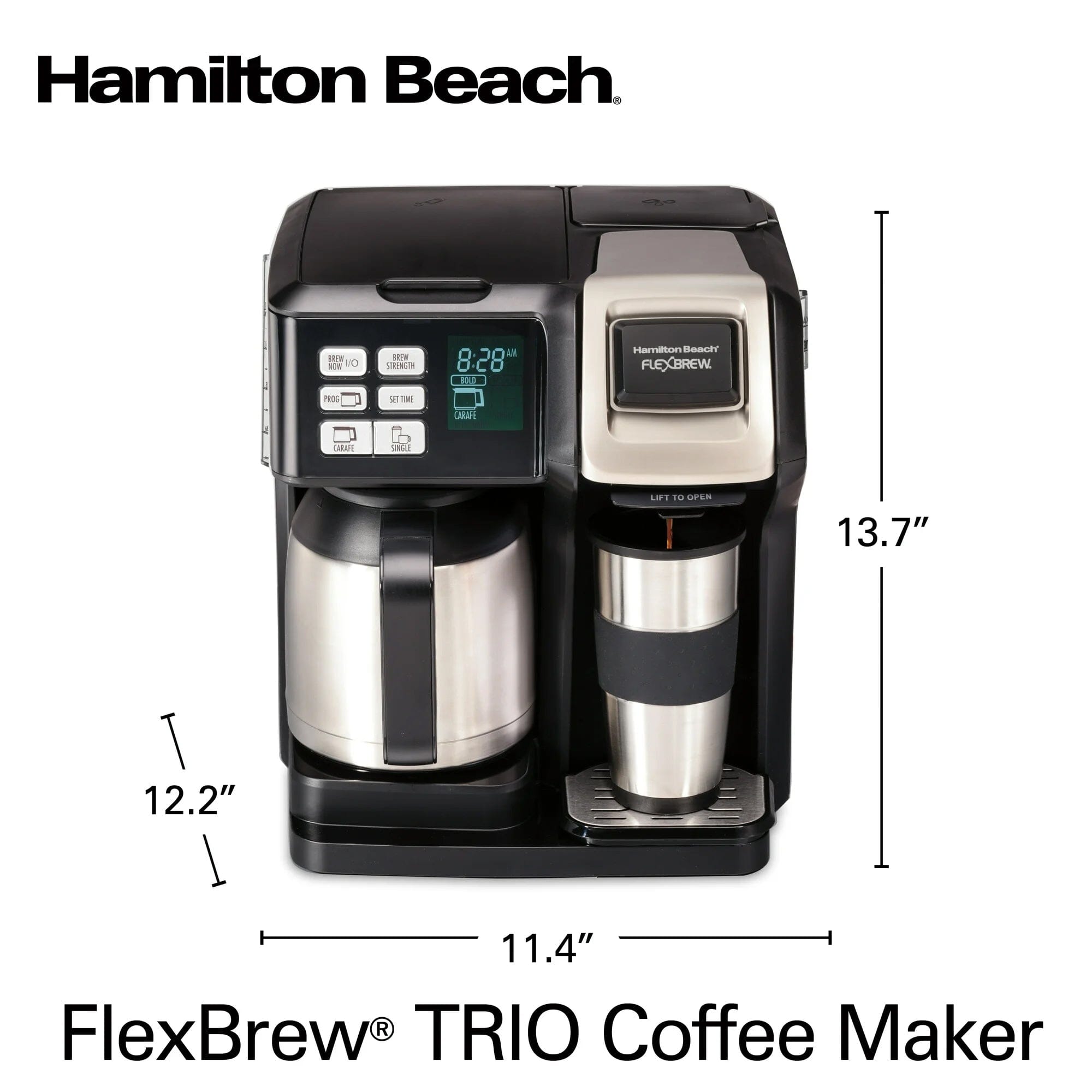 Hamilton Beach FlexBrew Trio Coffee Maker 10 Cup Thermal Carafe (Refurbished) Clearance Classic