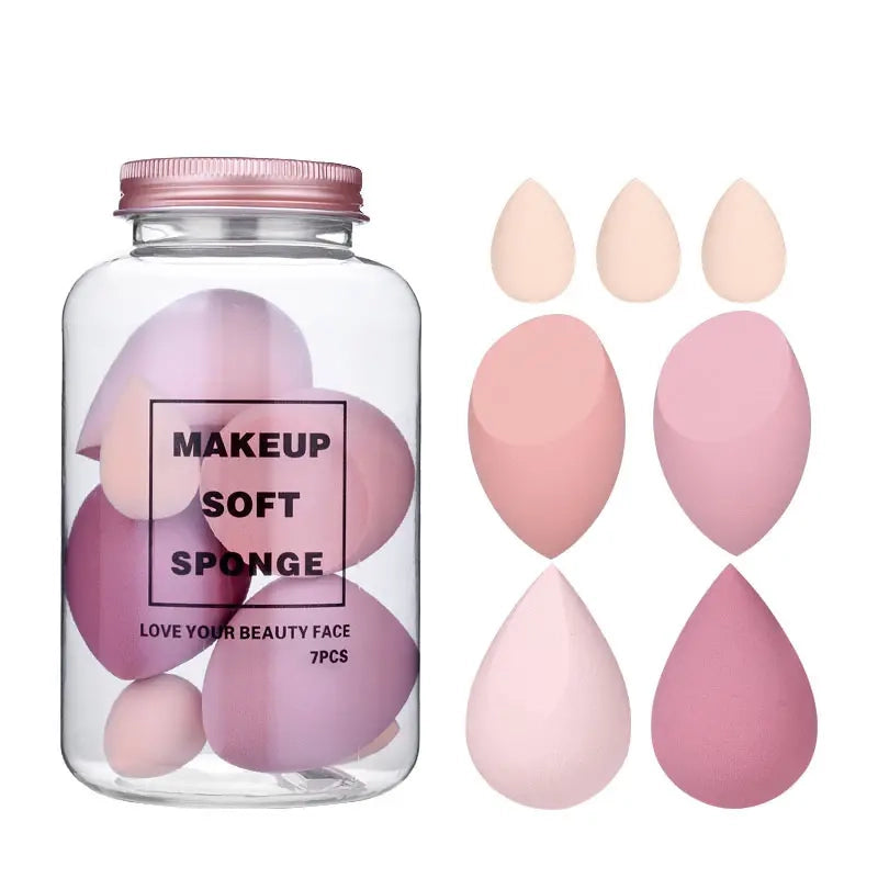 7-Pieces Set: Puff Teardrop Blender Foundation Sponge Set Order Cheap Online