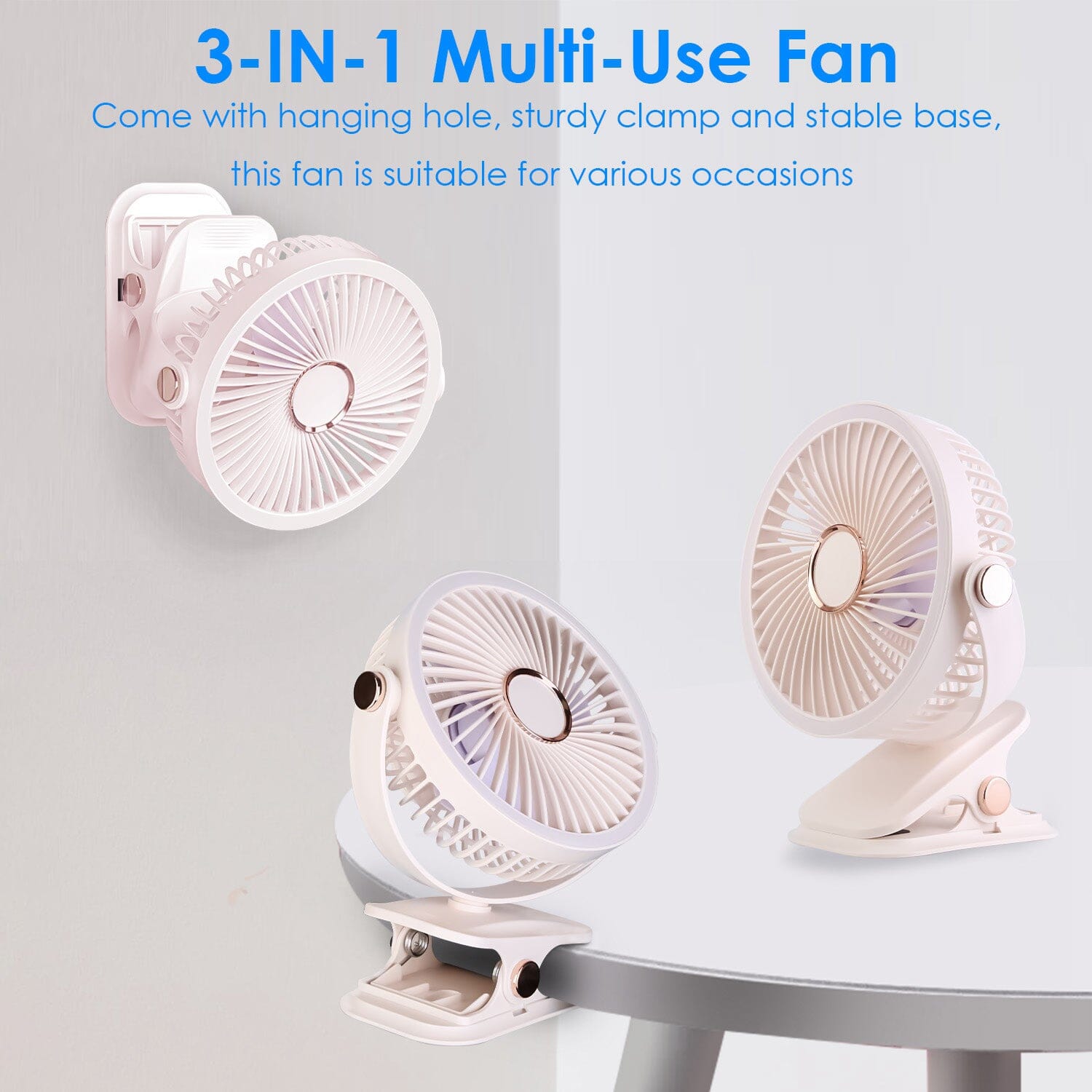 Portable Quiet Rechargeable Clip-On Fan Buy Online