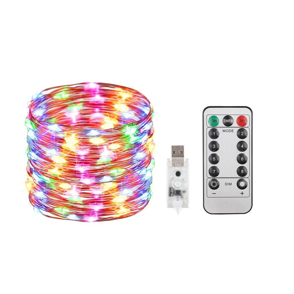 40 Ft. USB Waterproof Remote Control LED Christmas String Lights with 8 Modes Best Wholesale For Sale