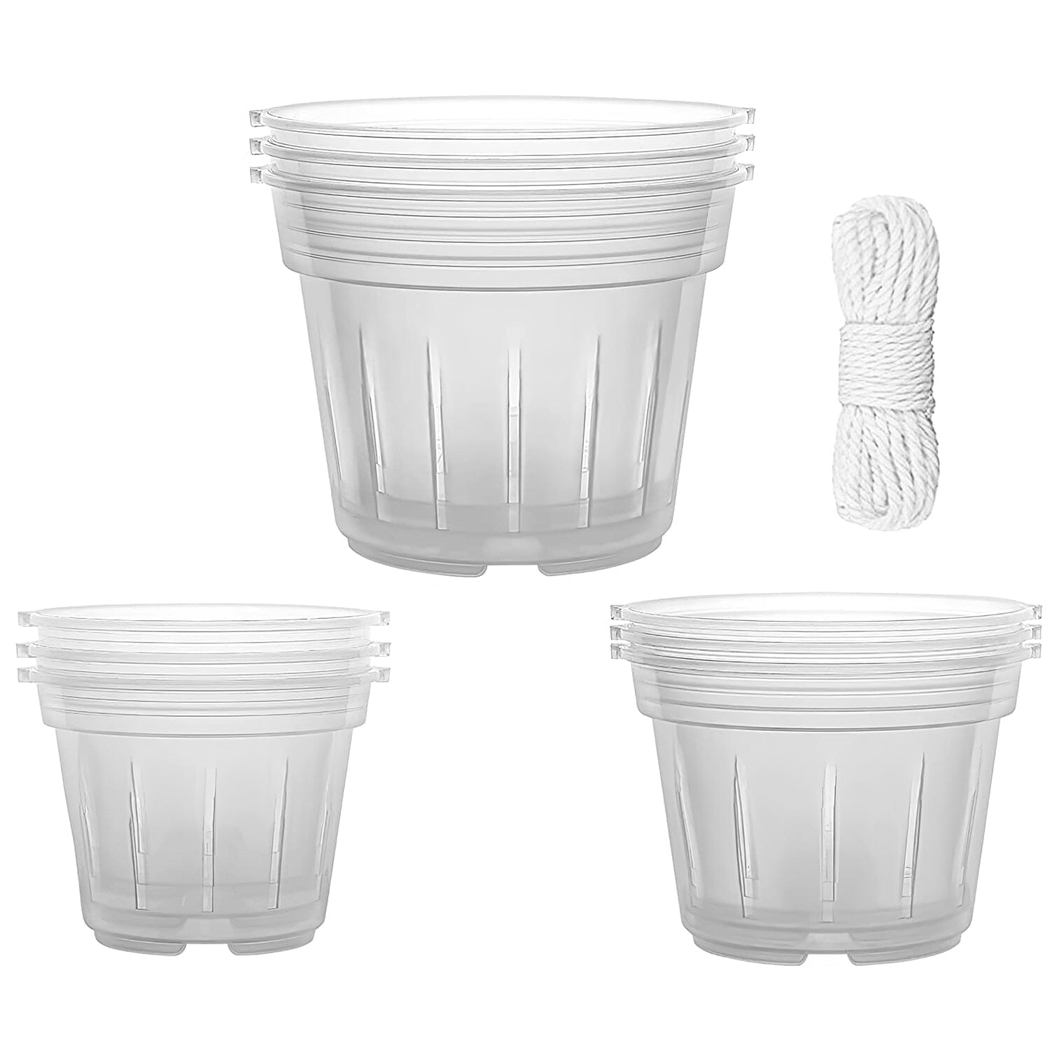 9-Piece: Orchid Pots Clear Reusable Plastic Flower Plant Nursery Planter Buy Cheap Free Shipping