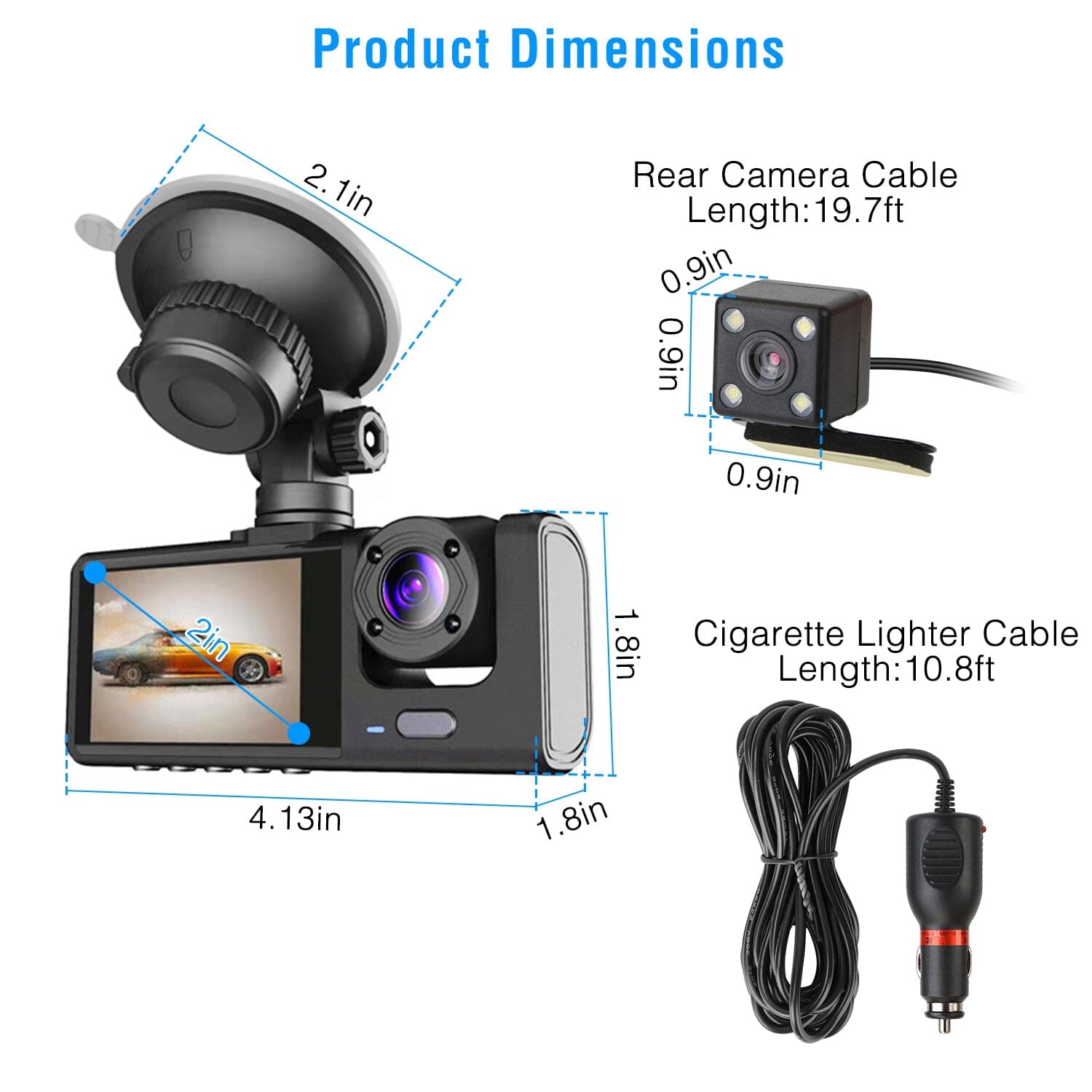 3 Channel Car DVR Dash Cam Video Recorder Tumblr Cheap Online