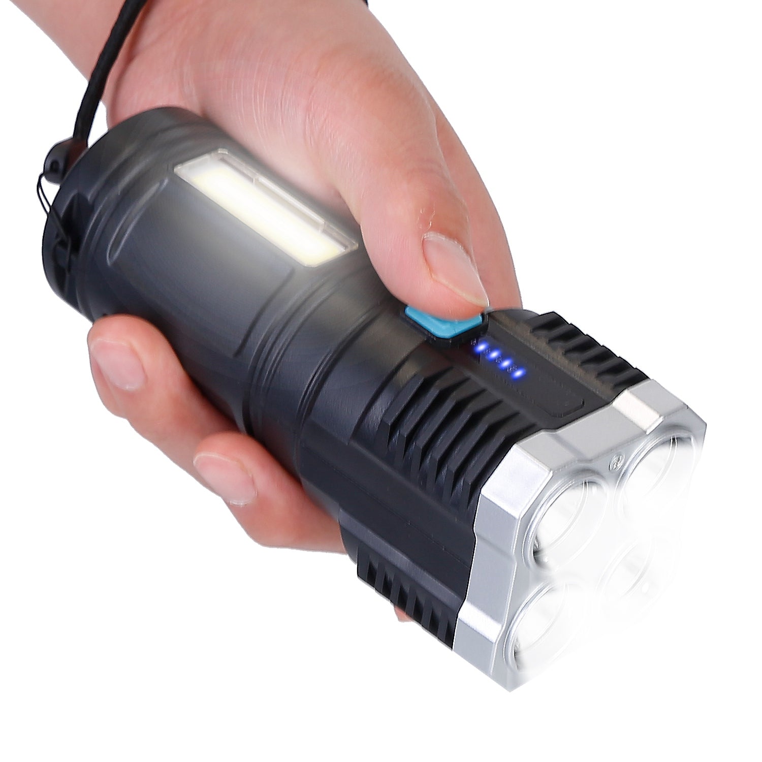 Rechargeable Flashlight LED Floodlight Torch with Strap Super Bright Flashlight Cheap Pices Authentic