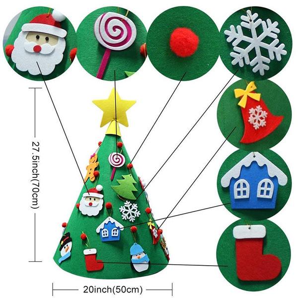 DIY 3D Felt Christmas Tree Upgraded Toddler Christmas Tree Outlet Amazon