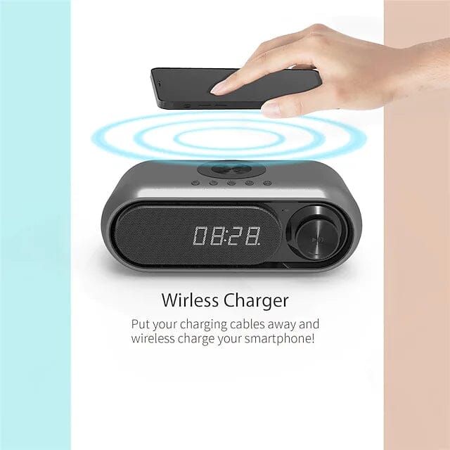 Bluetooth Speaker Wireless Charger with Alarm Clock Sale Amazon