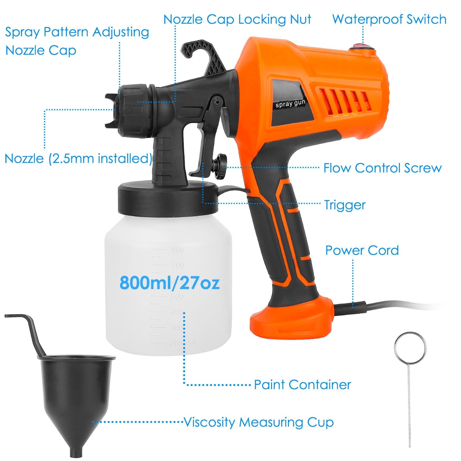 700W Electric Paint Sprayer Handheld HVLP Spray Painter With Mastercard Cheap Online