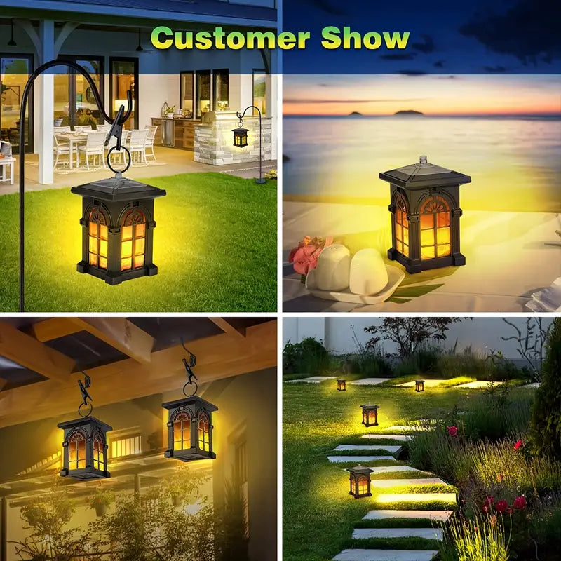 2-Pack: IP65 Waterproof Solar Outdoor Lights With Flickering Flame Buy Cheap Best Wholesale