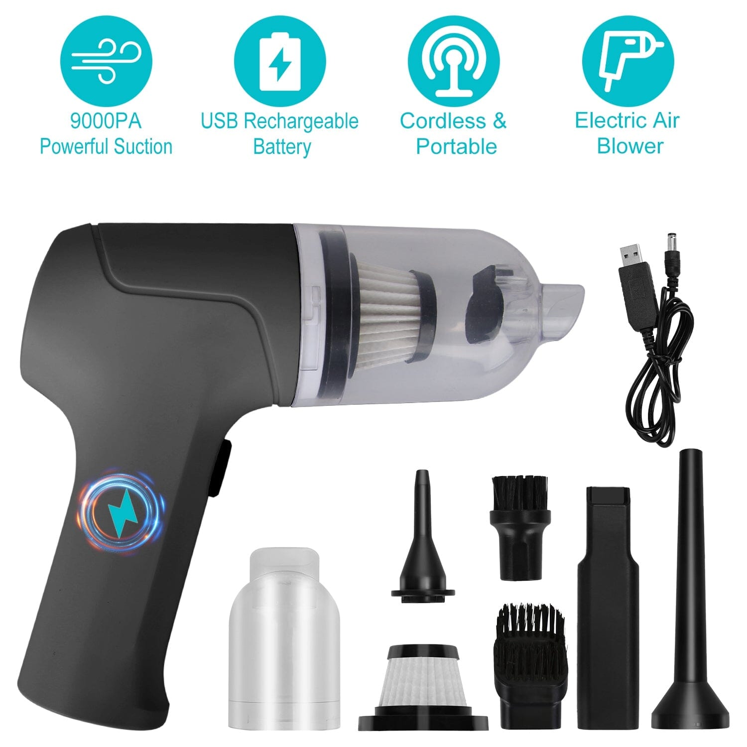 2-in-1 Cordless Vacuum Cleaner Compressed Air Duster Cheap Sale Amazing Pice