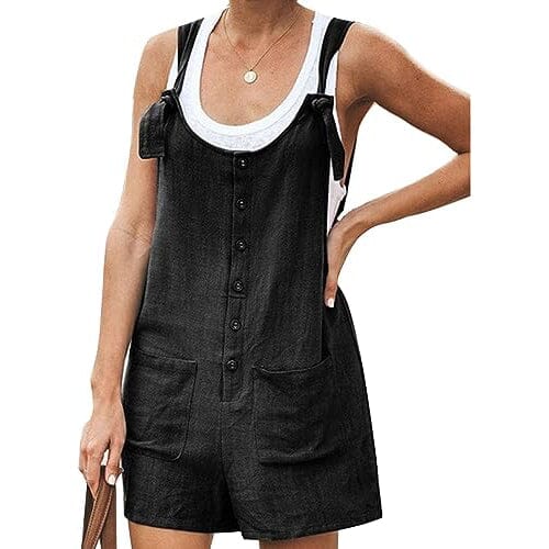 Women's Casual Summer Cotton Linen Rompers Overalls Jumpsuit Shorts Buy Cheap From China