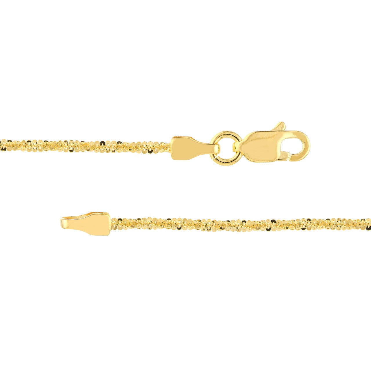 14K Yellow Gold 1.2mm Solid Margarita Sparkle Twisted Rock Chain Buy Cheap Looking For
